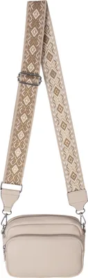 Produktbild von Bauchtasche (53381) Umhängetasche Crossbody-Bag Kunstleder Italy-Design BEIGE