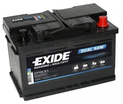 Produktbild von Exide EP600 Dual AGM Versorgungsbatterie Starterbatterie 12V 70Ah 600Wh