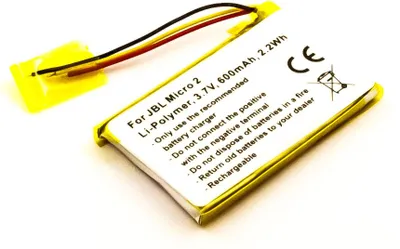 Produktbild von Akku für JBL Micro 2 / Micro II – Li-Polymer 3,7V 600mAh Ersatzakku