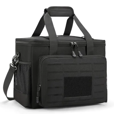 Zdjęcie produktu dla Składana torba termiczna 20L/30L, wodoodporna, szczelna, wytrzymała, idealna na piknik, plażę, zakupy, kolor: czarny