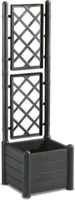 Obrázok produktu pre Kvetináč s mrežou STEFANPLAST ITALIA, 30 l, 43 x 43 x 142 cm, plast, antracitová farba