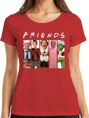 Produktbild von Friends Weihnachtsfilme Kevin Allein Zuhaus Griswold - Weihnachten Christmas Xmas Damen T-Shirt, Rot, M