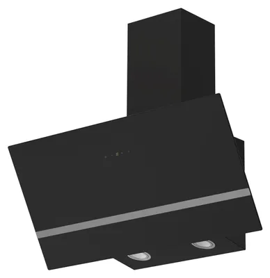 Produktbild von Dunstabzugshaube 80 cm kopffreie Schräghaube Wandhaube Glas Schwarz LED Respekta