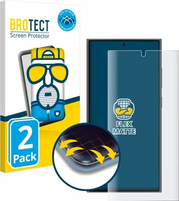 Produktbild von 2x BROTECT Fullscreen Schutzfolie für Samsung Galaxy S24 Ultra Displayschutz Folie Fullcover Matt Entspiegelungsfolie