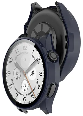 Produktbild von Schutzhülle mit Glas für Xiaomi Watch 5, Bizon Case Watch Adamo, Dunkelblau