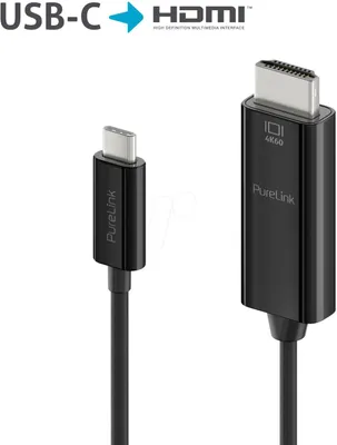 Obrázek produktu pro Purelink IS2201-015 Kabel USB-C na HDMI 4K, 1,5 m, černý