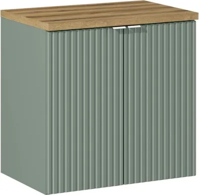 Produktbild von Waschtischunterschrank 60cm in grün und Eiche NEWPORT-56-GREEN