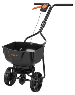 Produktbild von Handstreuer für Rasen, 3 m Streubreite, Streuer mit 59 kg Ladekapazität und 10-Zoll-Geländereifen, handgeführte Garten- und Rasenstreuer für Saatgut, Dünger und Unkrautbekämpfung