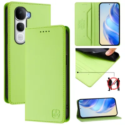 Immagine prodotto di Custodia in pelle per vivo Y400 Pro 5G, flip case con slot per carte, portafoglio e supporto Verde