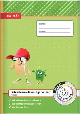 Produktbild von ROTH Schreiblern-Hausaufgabenheft Kompass, 1. Klasse, DIN A4