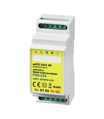 Zdjęcie produktu dla Adapter DIN euFIX S224NP do FIBARO FGS-224 bez przycisku
