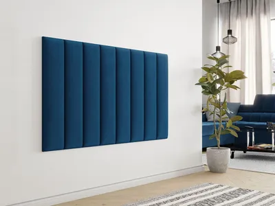 Obrázok produktu pre Čalúnený nástenný panel 80x20 PAG - modrý