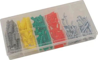 Produktbild von 142 tlg. Sortiment Dübelset Schraubenset Schraubensortiment Dübelsortient