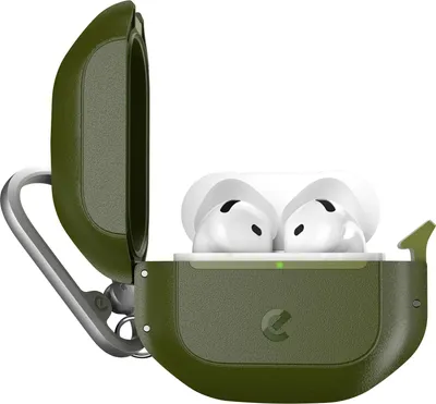 Imagen del producto de Funda Keybudz Element para AirPods (4ª generación) – Resistente al agua y al polvo hasta 3 metros – Compatible con la carga inalámbrica – Diseño ecológico fabricado con un 70% de materiales reciclados