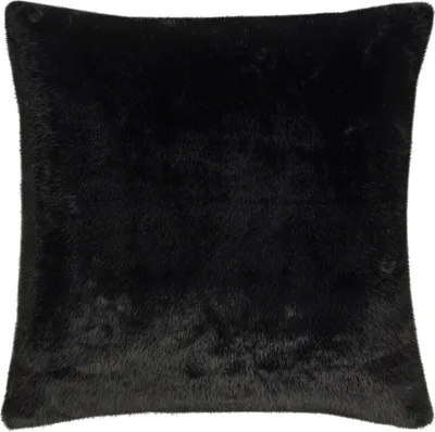 Productafbeelding van Paoletti - Kussenhoes "Stanza", kunstbont RV3268 (55 cm x 55 cm) (Zwart)