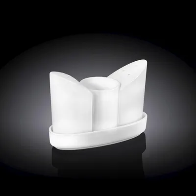 Image de Sauceboat Wilmax, capacité de 75 ml, en porcelaine, de couleur blanche