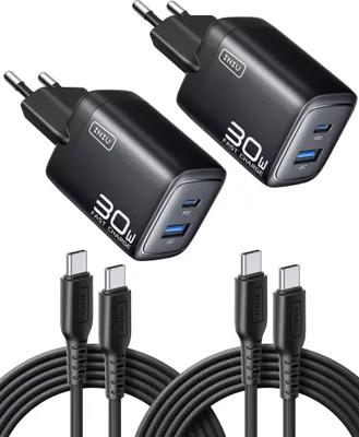 Produktbild von INIU 30W USB C Ladegerät 2-Pack für schnelles und sicheres Laden aller Geräte