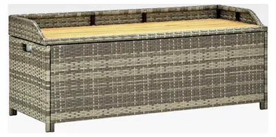 Produktbild von Gartenbank, 120 cm, Polyrattan, Grau
