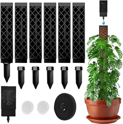 Produktbild von Klimhilfe Set, 6 selbstbewässernde Moosstäbe, inklusive Wasserhilfe, für Kletterpflanzen