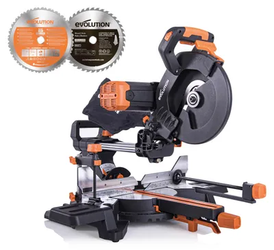 Produktbild von Evolution Doppelgehrungssäge Schiebe-Kapp- und Gehrungssäge R255SMS-DB+ | 2000 W