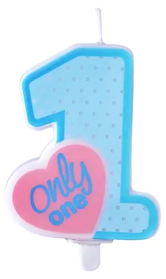 Immagine prodotto di Candela per torta 1 blu 1° compleanno