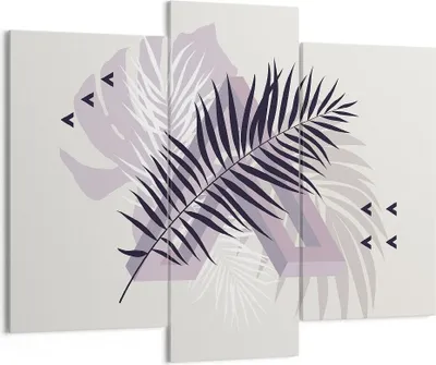 Produktbild von Bild auf Leinwand - Leinwandbild - 3 Teile - Grafiken Blatt Buntstift - 130x100cm - Wand Bild - Wanddeko - Wandbilder - Leinwanddruck - Bilder - Wanddekoration - Leinwand bilder - CB130x100-4455