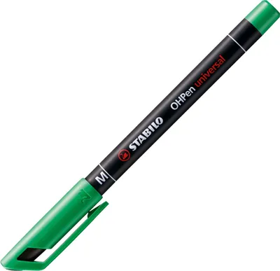 Image de Marqueur universel STABILO OHPen, largeur de trait F - 0,7 mm, permanent/imperméable, rechargeable, vert