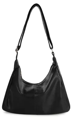 Image de Omgoods - Sac bandoulière "hobo" en cuir synthétique, avec bandoulière réglable