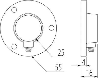 Produktbild von Halterung für Rundstab Ø 25 - V-MRRS025001