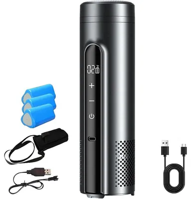 Produktbild von Tragbarer Insulin Kühler, 0–18°C, 1–7 Pens, LED Display, 3x 10200mAh Akku, USB-C, flüsterleise, wasserdicht – inkl. Tasche