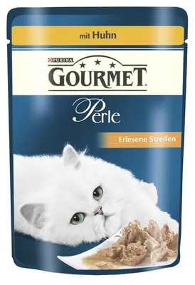 Produktbild von 1 Portionsbeutel Gourmet Perle Erlesene Streifen mit Huhn, 85 g