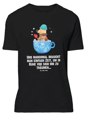 Produktbild von Mr. & Mrs. Panda Größe M T-Shirt Nachtfalter Schaumbad - Schwarz - Geschenk, mit Spruch, Herren, Zeitmanagement, Baden, Lustige Sprüche, Shirt, Tshirt, WC, Badezimmer