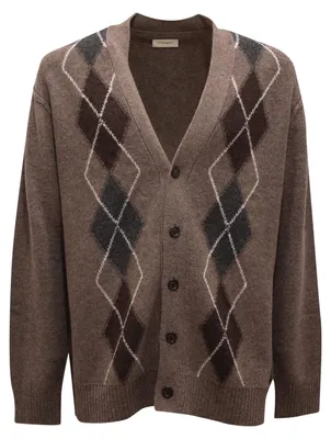 Imagen del producto de Q5729 - Jersey de cuello redondo para hombre, marca Paolo Pecora, confeccionado en lana, color marrón