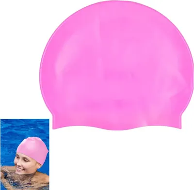 Imagen del producto de Gorro de natación de silicona, unisex, con ajuste cómodo, ideal para cabello largo, para adultos, para nadar