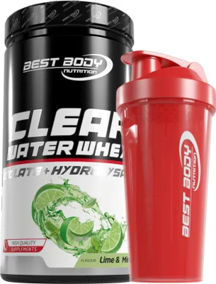 Produktbild von Best Body Nutrition - Clear Water Whey Isolate - Lime & Mint - 450 g Dose + Shaker