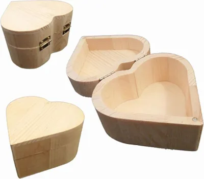 Produktbild von Playwood Holzbox Herzform, 10 cm