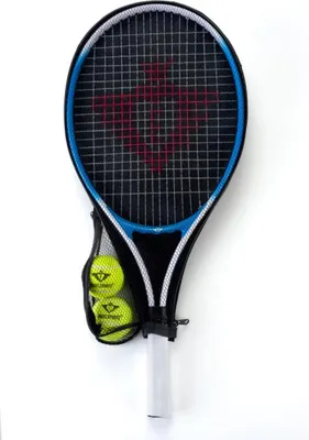 Image de Raquette de tennis avec étui et 2 balles - Bleu