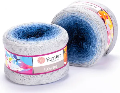 Produktbild von YarnArt Flowers Garn, 1000 m/250 g - Weiche Baumwollmischung, Farbverlauf