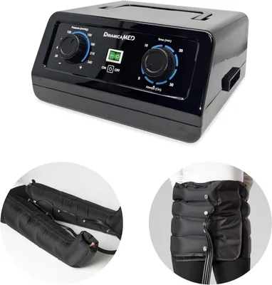 Image de Dinamicamed Premium 4.0 Manual Compact Pressotherapie Professionnelle Drainage Lymphatique 4 Chambres à Air - 2 Bottes et Ceinture Abdominale