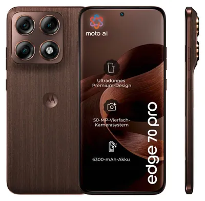 Obrázek produktu pro Motorola edge 70 pro , 17,2 cm (6.78"), 8 GB, 256 GB, 50 MP, Android 16.0, Dřevo