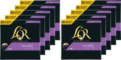 Immagine prodotto di L'OR Capsule Lungo Profondo 8 compatibili Nespresso®* 10 x 20 capsule di caffè