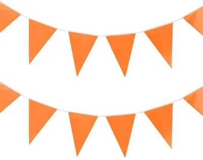 Productafbeelding van Dailygoods- Driehoekige Banners 15 m - Feestvlaggetjes - Wimpel - Papieren Decoratie - Herbruikbaar - Binnen/Buiten Gebruik - Feestvlaggen