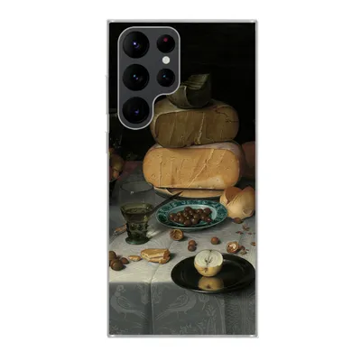 Produktbild von MuchoWow® Handyhülle Schutzhülle Hülle für Samsung Galaxy S22 Ultra Stilleben mit Käse - Gemälde von Floris Claesz. van Dijck Silikon Softcase Handy Hülle - Abbildung