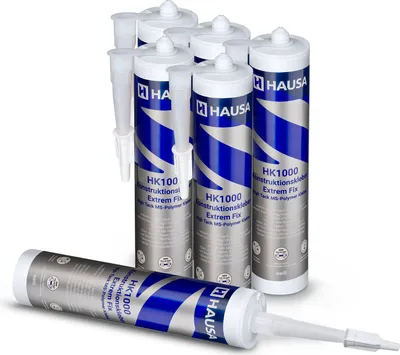 Produktbild von HAUSA High-Tack Montagekleber HK1000 Alleskleber starker 400 kg/10cm? 6 x 290ml