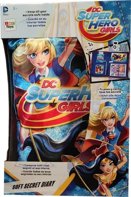 Immagine prodotto di DC Super Hero Girls 465053 Soft Secret Diary- un morbido cuscino con uno scomparto segreto, contenente un taccuino, un pennarello, una cornice, un astuccio rimovibile e uno scomparto per lettore MP3