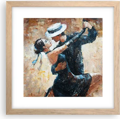 Produktbild von Gerahmtes Poster - Rahmen in heller Eiche - tanzen sie - 30x30 cm - Wand Bild - Wanddeko - Wandbilder - Kunstposter - Wandposter - Bilderrahmen - Bilder - Kunstdruck - Wandbild - P2NAC30x30-3773