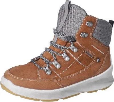 Produktbild von RICOSTA Boots BOSTON für kalte Tage echt Leder/Textil Schnürung Reißverschluss Warmfutter Jungen curry Braun/Grau Größe 40
