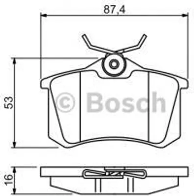 Produktbild von Bosch Bremsbelagsatz, Scheibenbremse  0 986 494 387