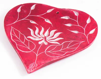Immagine prodotto di Portaincenso - fiore di loto a cuore in pietra ollare