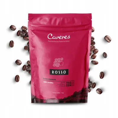 Zdjęcie produktu dla Świeżo palona kawa ziarnista Caveres Sorpresa Rosso 1kg, 100% Arabica, Rzemieślnicza Palarnia Premium